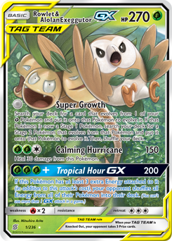 Rowlet & Alolan ExeggutorGX
